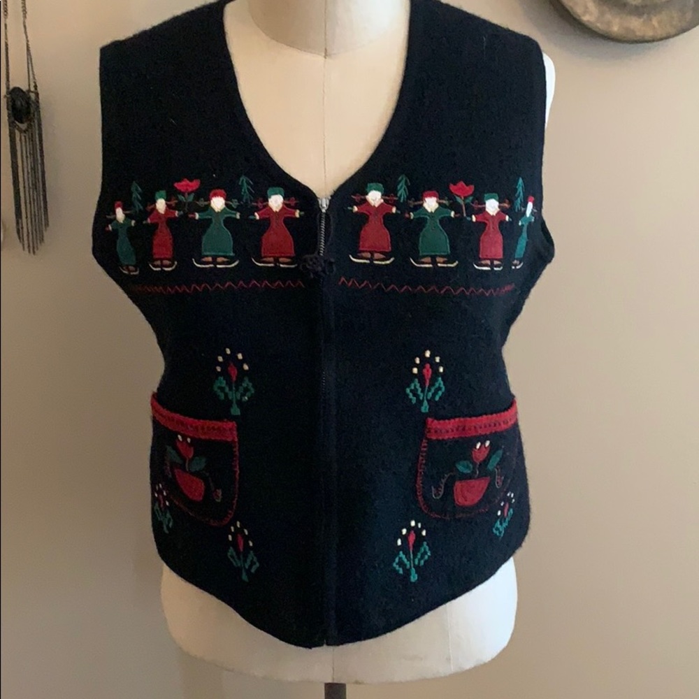 Vintage Winter Holiday Vest ❄️